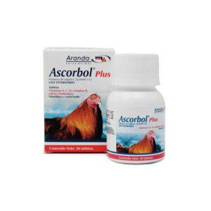 Ascorbol Plus — Suplemento vitamínico y euforizante para bovinos y caballos 50 tabletas