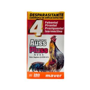 Auss Pluss 250 Tabletas — Endoparasiticida de amplio espectro para Aves