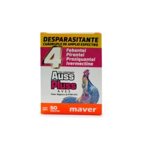 Auss Pluss 50 Tabletas — Desparasitante de amplio espectro para Aves
