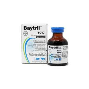 Baytril 10% 25 ml — Antibiótico de amplio espectro para bovinos 25 ml