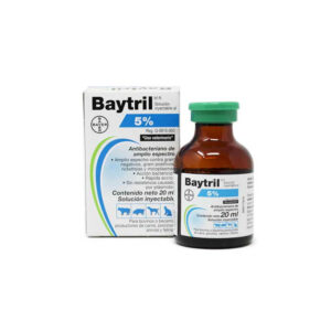 Baytril 5% 20 ml — Antibiótico de amplio espectro para bovinos 20 ml