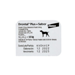Drontal Plus Sabor — Antiparasitario interno para perros 1 o 24 tabletas