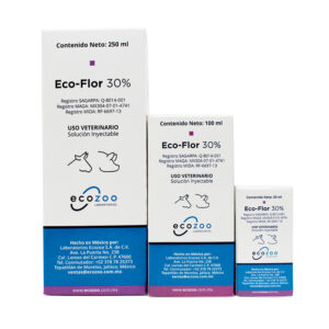 Eco-Flor 30% — Antibiótico de amplio espectro con mucolítico y antiinflamatorio para Porcinos