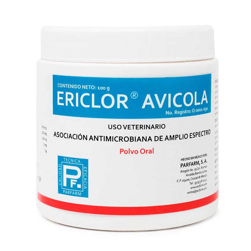 Ericlor Avicola — Antibiótico de amplio espectro para Aves 100 g