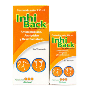 Inhi Back — Antibiótico de amplio espectro con antiinflamatorio y analgésico para bovinos, caballos,