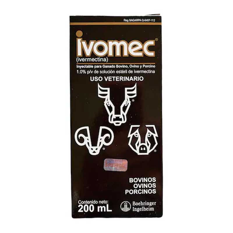 Ivomec 1% 200 ml — Antiparasitario inyectable para Bovinos 200 ml