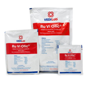 Ru Vi Otic® — Polvo Hidrosoluble de Vitaminas y Antibióticos para Bovinos