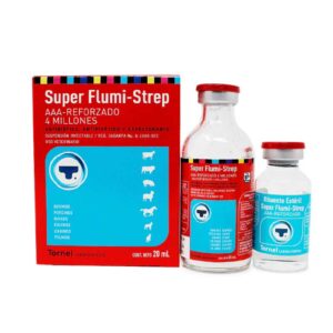 Super Flumi-Strep AAA Reforzado 4 Millones 20 ml — Antibiótico y antiinflamatorio combinado para Bov