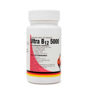 Ultra B12 5000 — Reconstituyente vitamínico con vitamina B12 para Aves 50 Tabletas