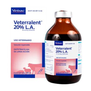 Veterralent 20% L.A. — Antibiótico de larga acción para bovinos 250 ml