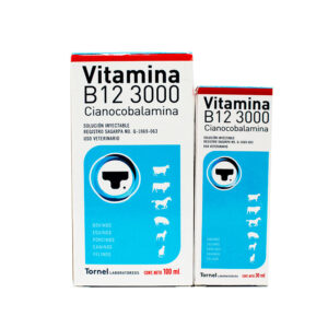 Vitamina B12 3000 — Suplemento vitamínico para bovinos y caballos 30 ml, 100 ml
