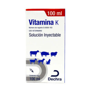 Dechra — Vitamina K para coagulación sanguínea para bovinos 100 ml