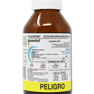 Asuntol líquido 20% — Insecticida-acaricida organofosforado para bovinos