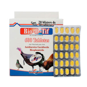 Bio-D-Tif — Antidiarreico Coccidiocida Micoplasmicida para Aves 30 tabletas