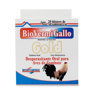 Bio Vermi Gallo Gold — Desparasitante Oral de amplio espectro para Aves