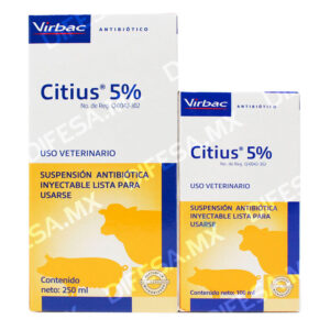 Citius 5% — Antibiótico de amplio espectro para bovinos 100 ml, 250 ml