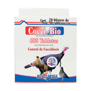 Cocci-Bio — Coccidiostato para aves 30 y 600 tabletas
