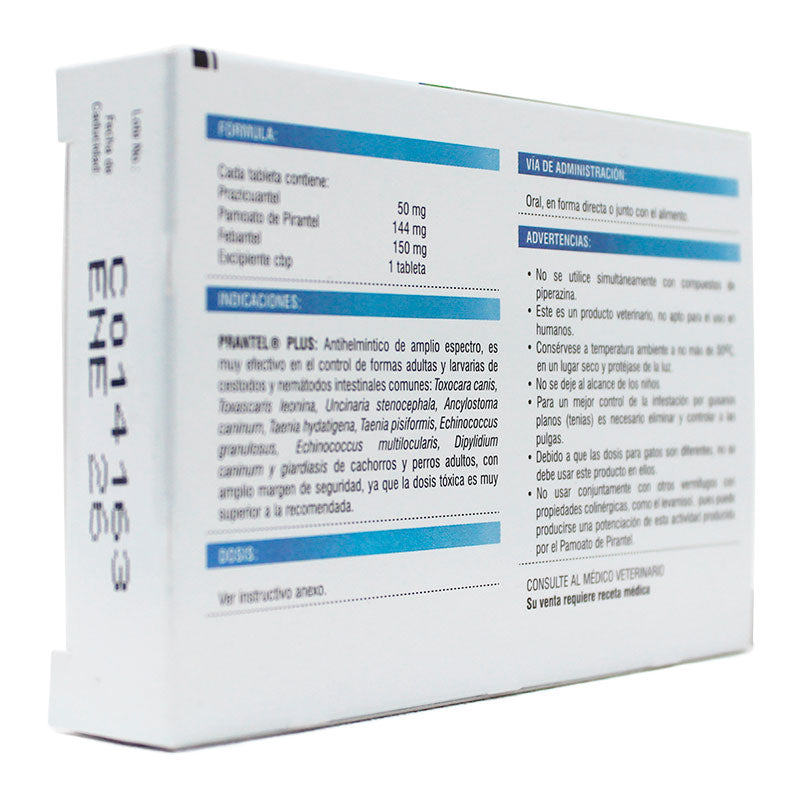 Prantel® Plus — Antihelmíntico de amplio espectro para perros chicos a medianos