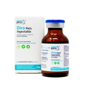 Diro Pets® — Antiparasitario inyectable de amplio espectro para bovinos y caballos 20 ml