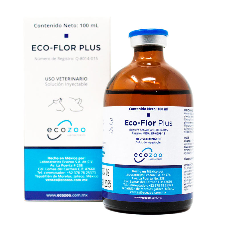 ECO-FLOR PLUS — Antibiótico de amplio espectro para bovinos 100 mL y 250 mL