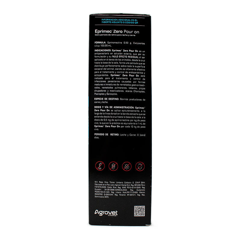Eprimec® Zero Pour On — Antiparasitario externo para bovinos 1 L