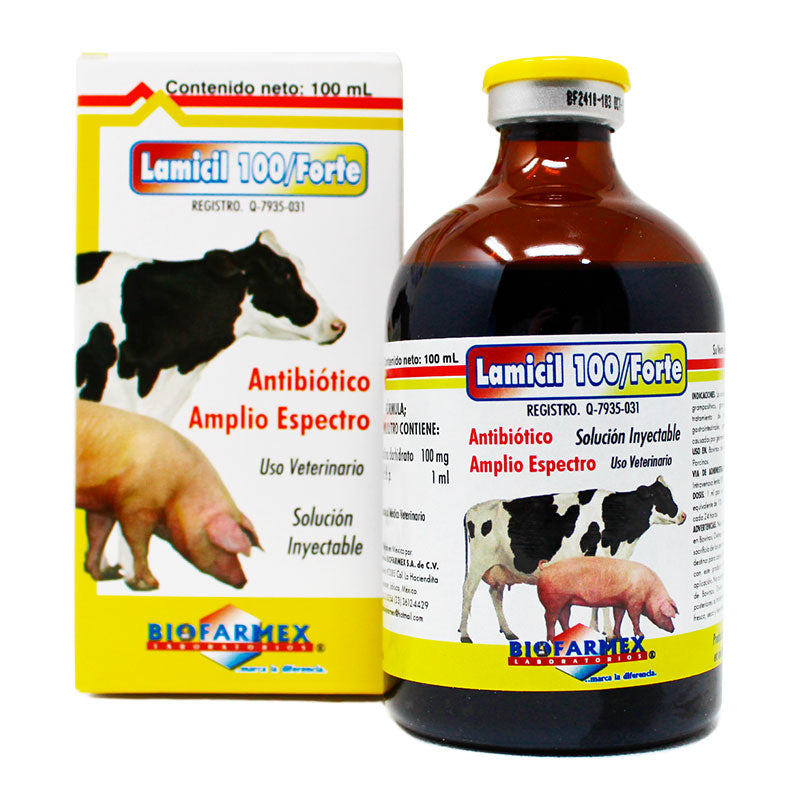Lamicil 100/Forte — Antibiótico de amplio espectro para bovinos 100 ml