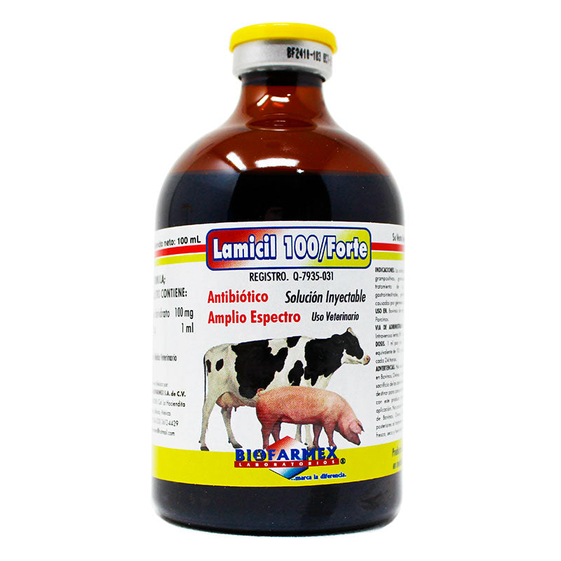 Lamicil 100/Forte — Antibiótico de amplio espectro para bovinos 100 ml
