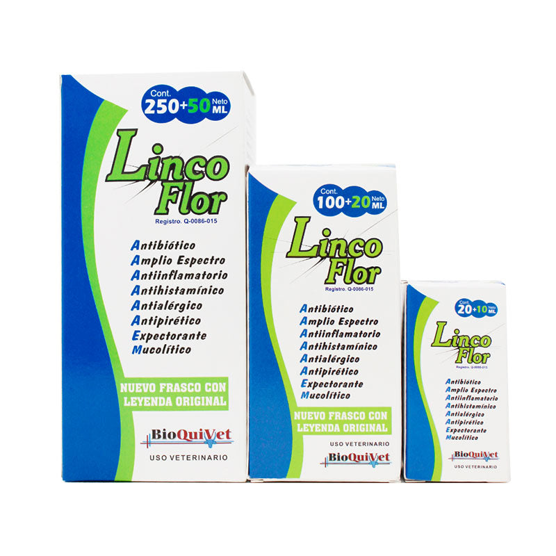 Linco Flor — Antibiótico de amplio espectro para bovinos 20 ml, 100 ml