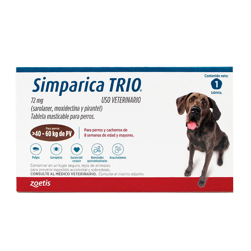 Simparica TRIO® — Antiparasitario Interno y Externo para Perros 1 Tableta
