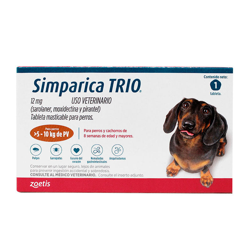 Simparica TRIO® — Antiparasitario Interno y Externo para Perros 1 Tableta