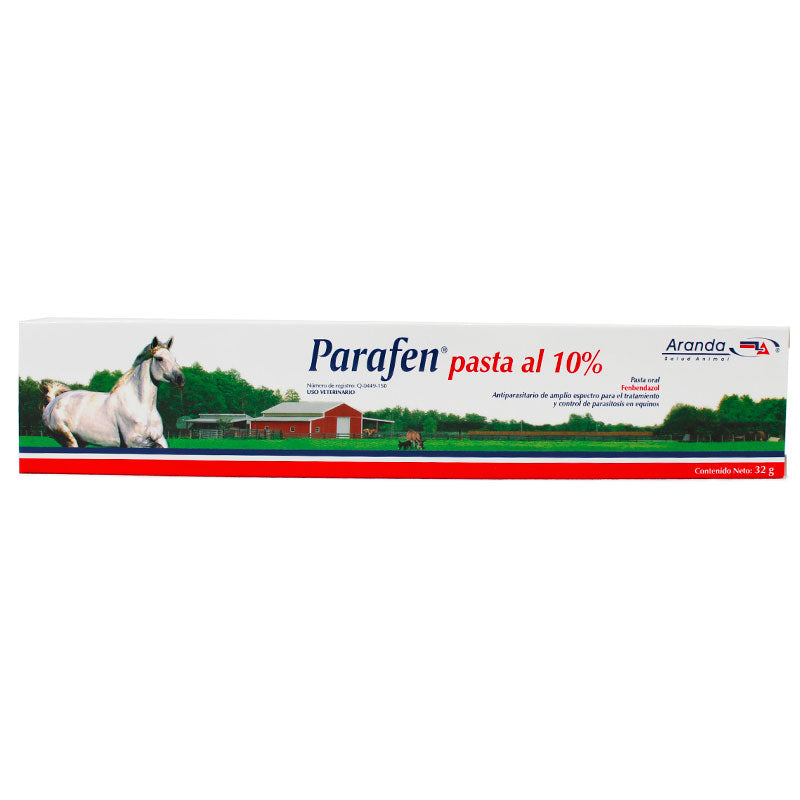 Parafen® pasta al 10% — Antiparasitario de amplio espectro para Equinos