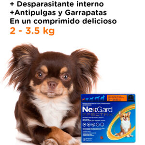 U-SHIELD con NexGard Spectra 2 — Antiparasitario interno y externo para perros 2-3.5 kg