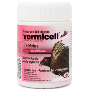 Vermicell Gallos — Endectocida de amplio espectro para Aves 100 tabletas