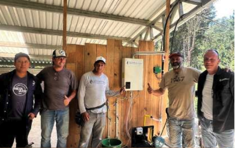 Calentador de agua a biogás productivo 10 litros por minuto — BioCalentadorAgua Productivo