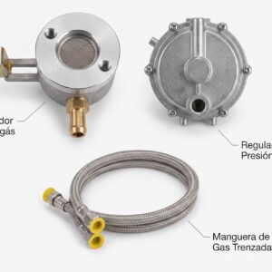Kit de conversión de motor a biogás (6.5-7 HP) — BioAdaptación Motor Chico