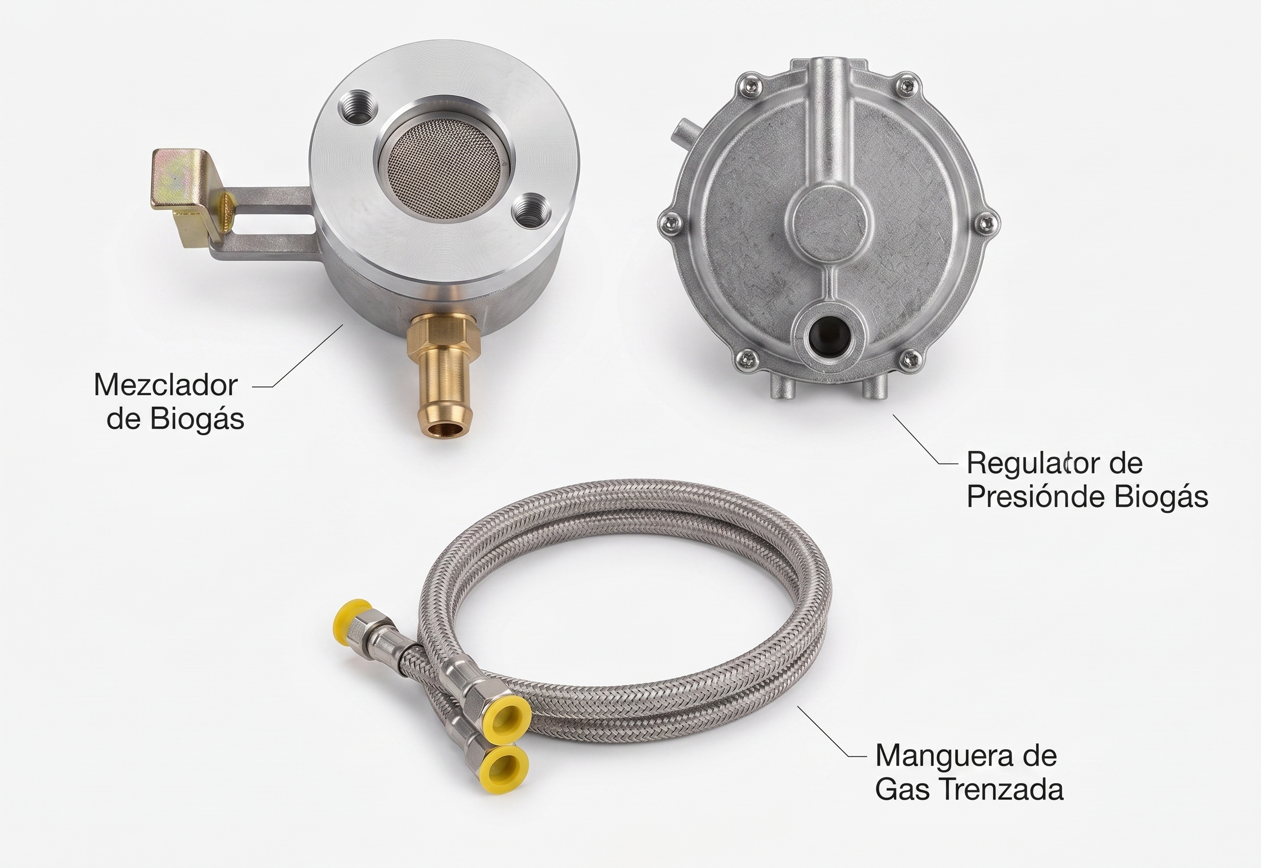 Kit de conversión de motor a biogás (6.5-7 HP) — BioAdaptación Motor Chico